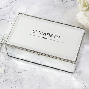 Personalised Classic Mirrored Jewellery Box