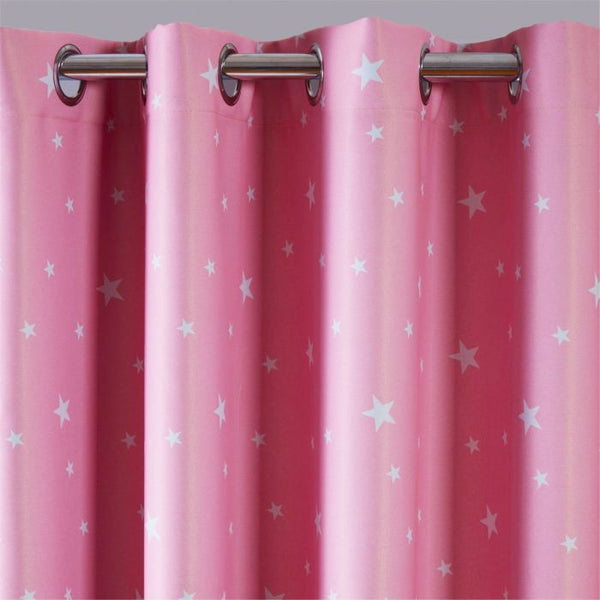 Stars Blackout Curtains - Pink
