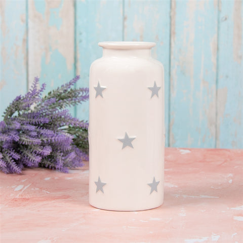 Star Vase -Grey/White