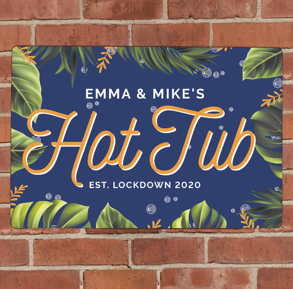 Personalised Hot Tub Metal Sign