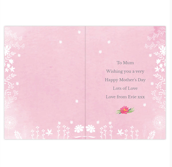 Personalised Floral Watercolour Card