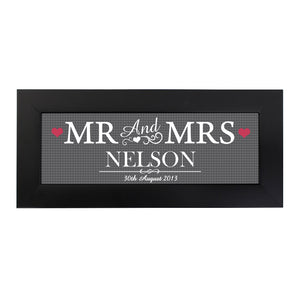 Personalised Mr & Mrs Print in Small Frame