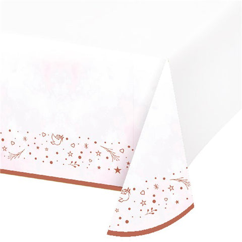 On Your Christening Pink Paper Tablecover