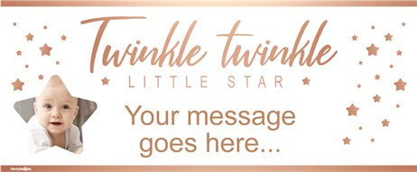 Personalised Twinkle Twinkle Baby Shower Banner