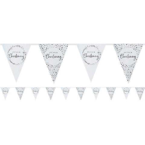 On Your Christening Blue Paper Bunting