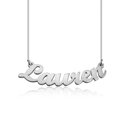 Curved Script Name Necklace