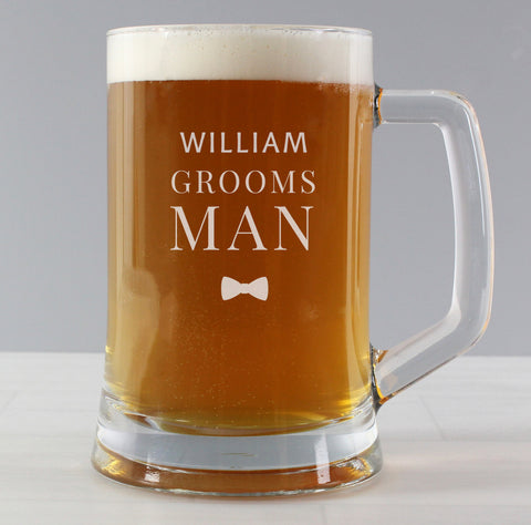 Personalised Groomsman Pint Stern Tankard