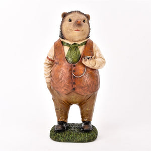 Suited Hedgehog Garden Ornament