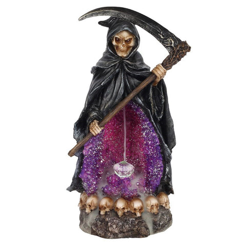 Grim Reaper Backflow Incense Burner With Light