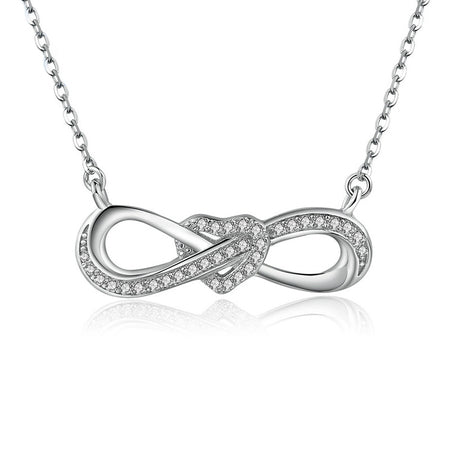 Infinity Necklace With Heart & Zirconia