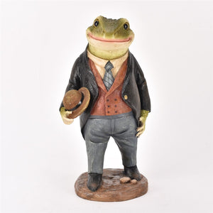 Suited Frog Garden Ornament