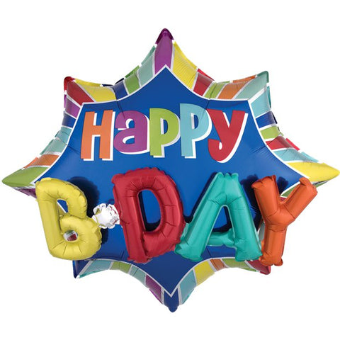 Happy Birthday 3D Supershape Balloon