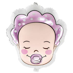 Baby Girl Face Foil Balloon