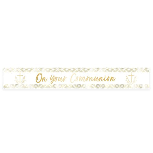 'On your Communion' Foil Banner