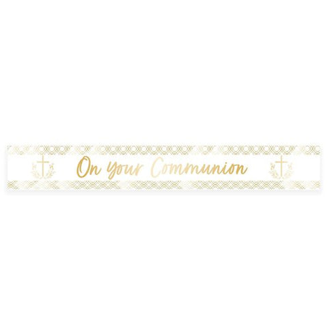 'On your Communion' Foil Banner