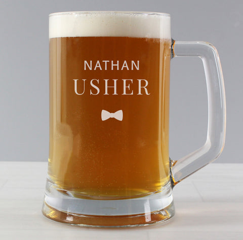 Personalised Usher Pint Stern Tankard