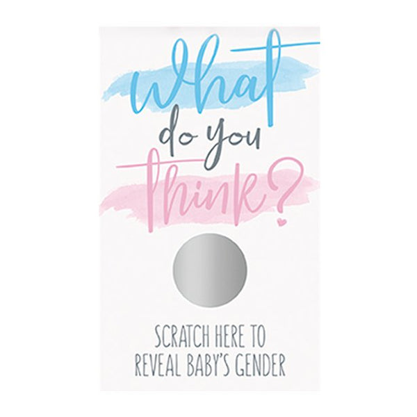 What Do You Think Gender Reveal Scratch Card - Girl