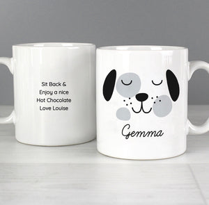 Personalised Cute Dog Face Mug