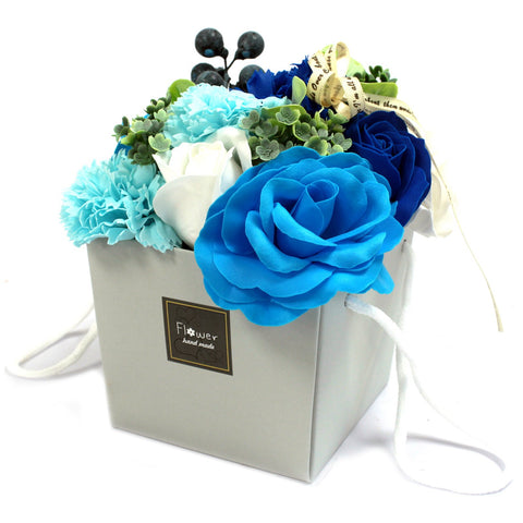 Soap Flower Bouqet - Blue Wedding