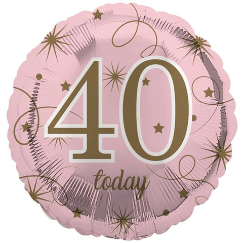 40th Pink Birthday Balloon