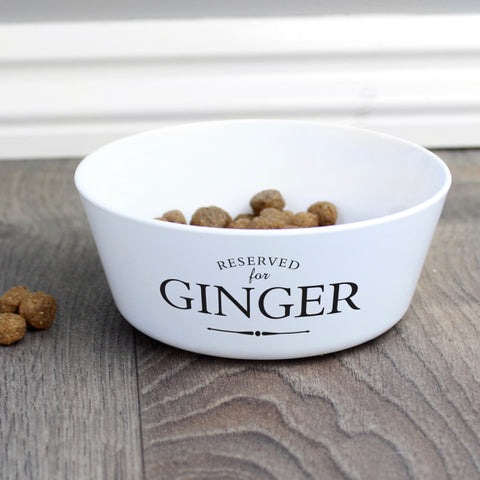 Personalised Reserved for Plastic Cat Bowl