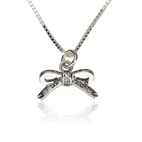 Cubic Zirconia Bow Necklace