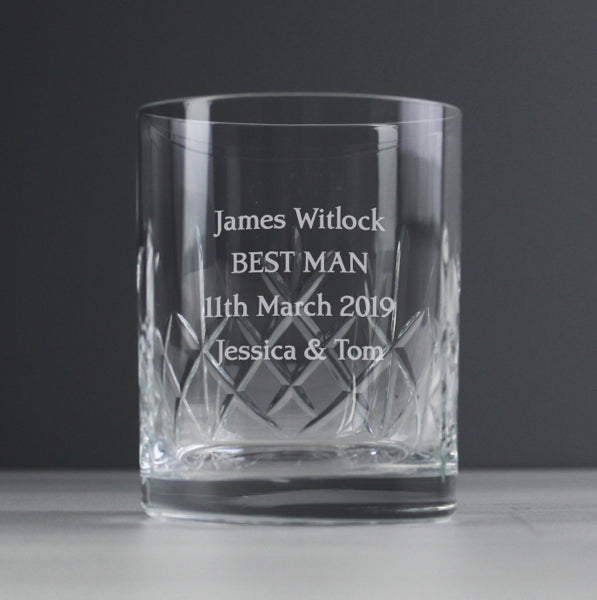 Personalised Cut Crystal Tumbler