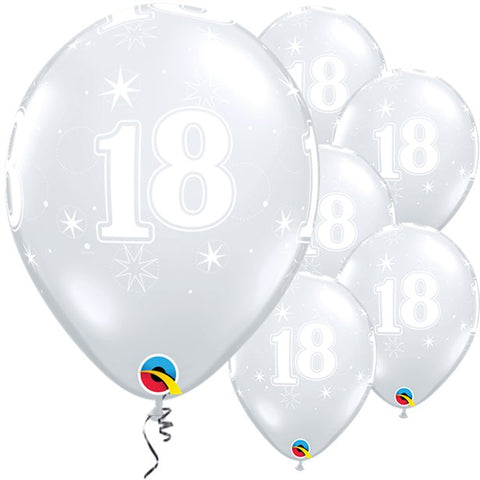 18th Birthday Sparkle-A-Round Diamond Clear Balloon