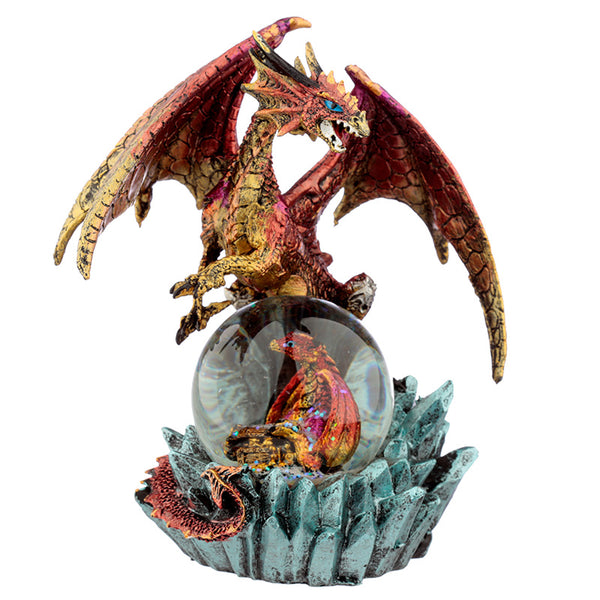 Crystal Orb Dark Legends Dragon Waterball Snow Globe