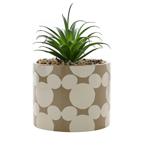 Disney Mickey Footed Planter With Faux Plant