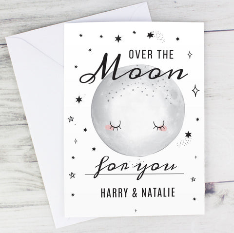 Personalised Over The Moon Card