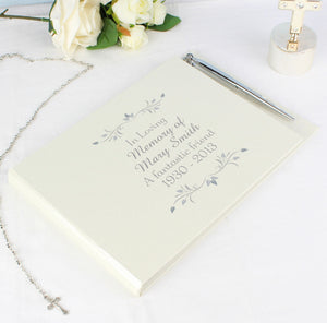 Personalised Sentiments Hardback Guest Book & Pen