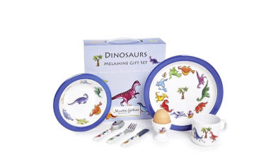 Dinosaur 7 Piece Melamine Dining Set