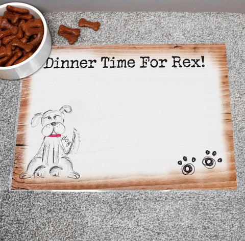 Personalised Scribble Dog Placemat