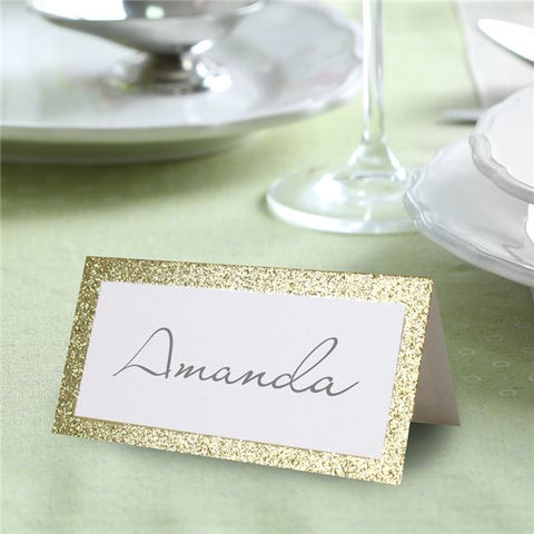 Gold Glitter Place Cards