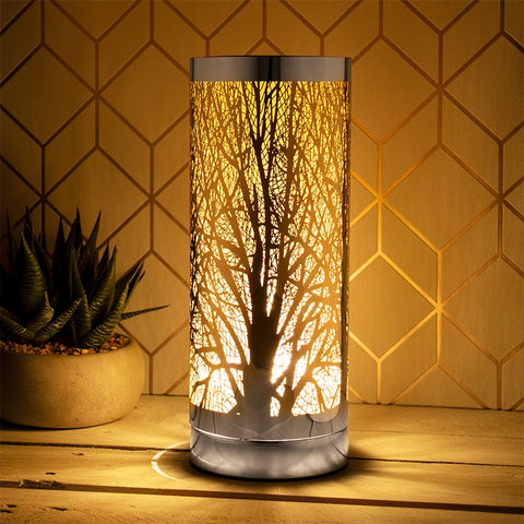 Tree Aroma Lamp - Amber/Silver