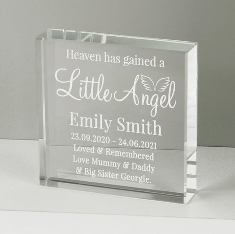 Personalised Little Angel Large Crystal Token