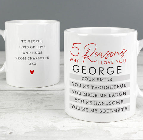 Personalised 5 Reasons Why Mug