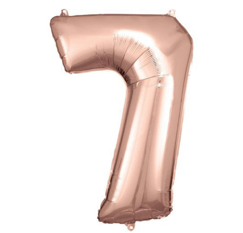 Rose Copper Number 7 Balloon