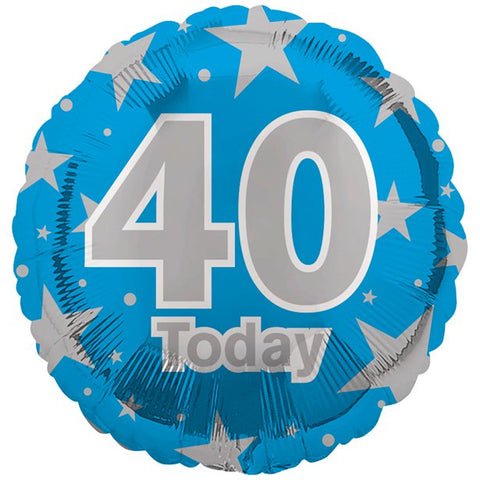 40th Blue Birthday Balloon