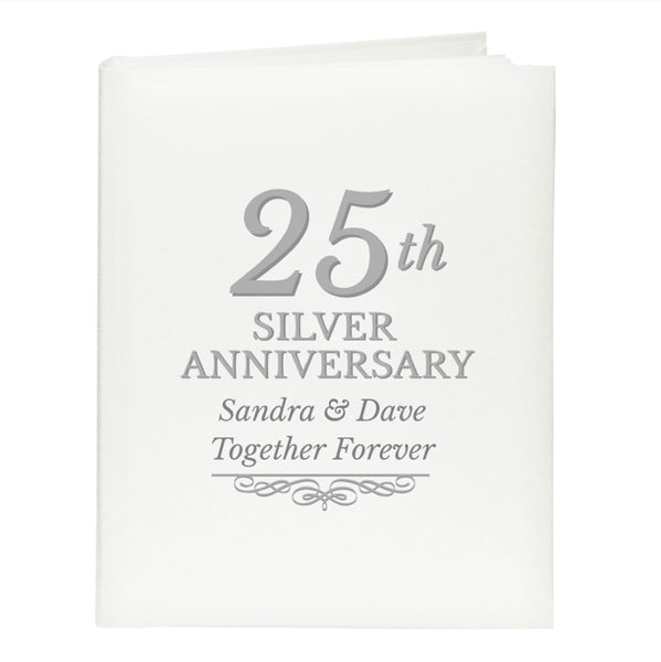 Personalised 25th Silver Anniversary Traditional Photo Album