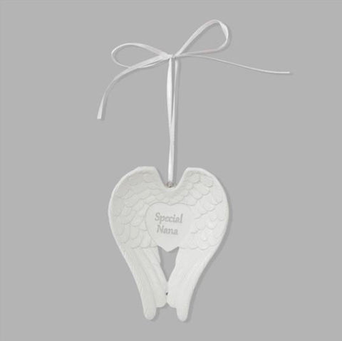 Thoughts Of You Hanging Wings Plaque - Nana