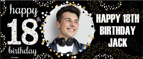 Personalised Sparkling 18th Birthday Banner