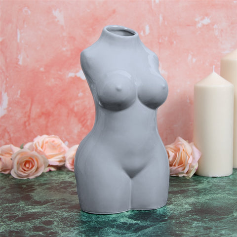Upper Body Vase - Grey