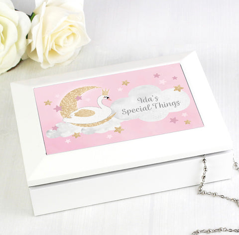 Personalised Swan Lake Jewellery Box