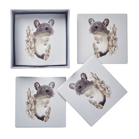 Set Of 4 Field Mouse Coasters
