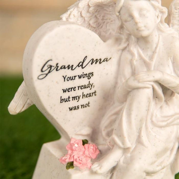 Thoughts Of You Graveside Angel & Heart - Grandma