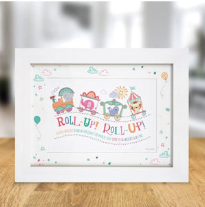 Tiny Tatty Teddy Little Circus Roll Up A4 Framed Print