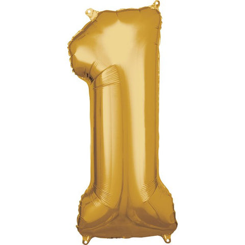 Gold Number 1 Balloon