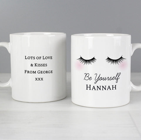 Personalised Eyelashes Mug